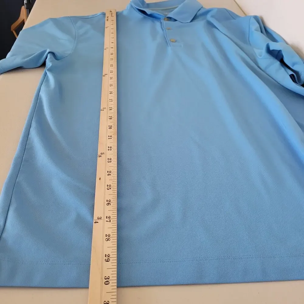Nike Golf Nike Fit Dry Polo Shirt Blue Men's XL Travel Vacation‎ Tropical Beach